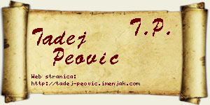 Tadej Peović vizit kartica